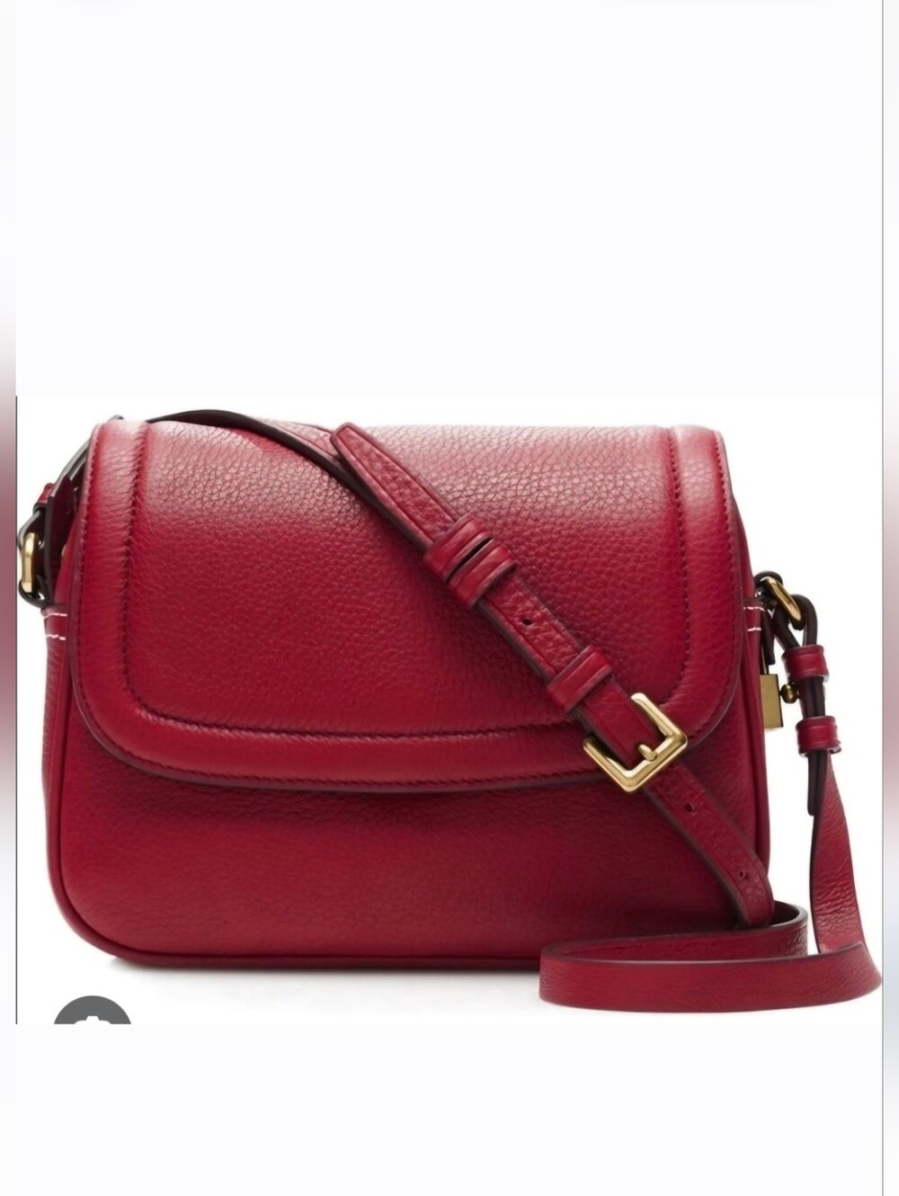 J.Crew Signet Flap Bag Red Leather